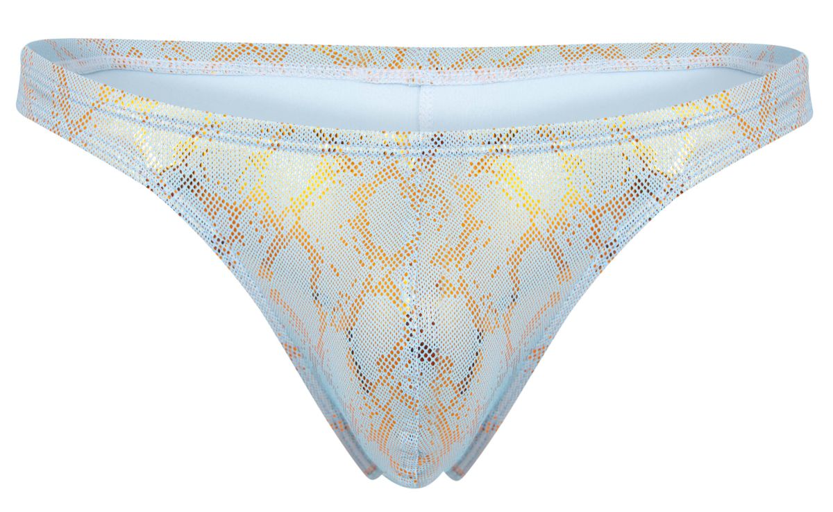 Clever Moda Men's Underwear 2063 Diamond Thongs Color Blue