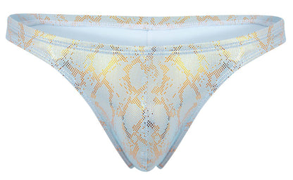 Clever Moda Men's Underwear 2063 Diamond Thongs Color Blue