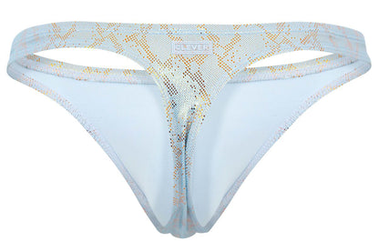 Clever Moda Men's Underwear 2063 Diamond Thongs Color Blue