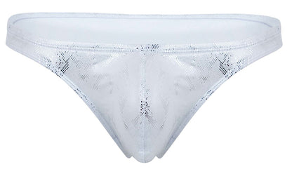 Clever Moda Men's Underwear 2063 Diamond Thongs Color Silver