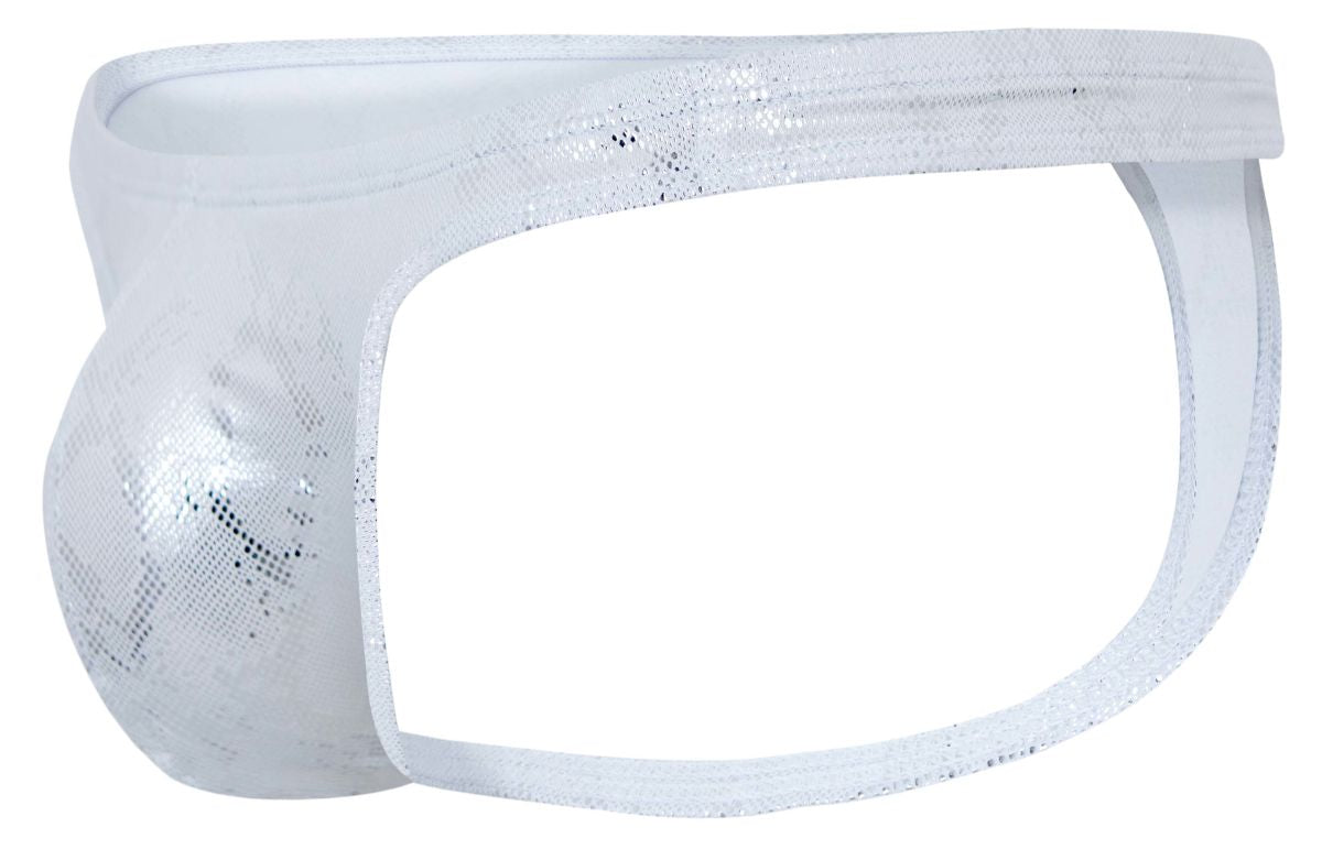 Clever Moda Men's Underwear 2063 Diamond Thongs Color Silver