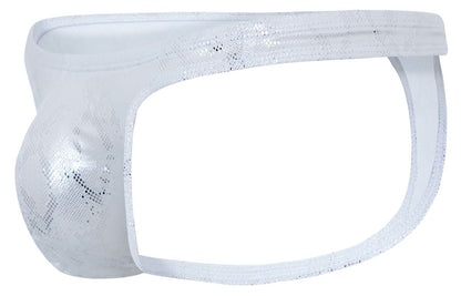 Clever Moda Men's Underwear 2063 Diamond Thongs Color Silver