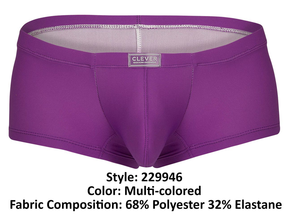 Clever Moda Men's Underwear 229946 7PK Pride Trunks Color Multi-colored