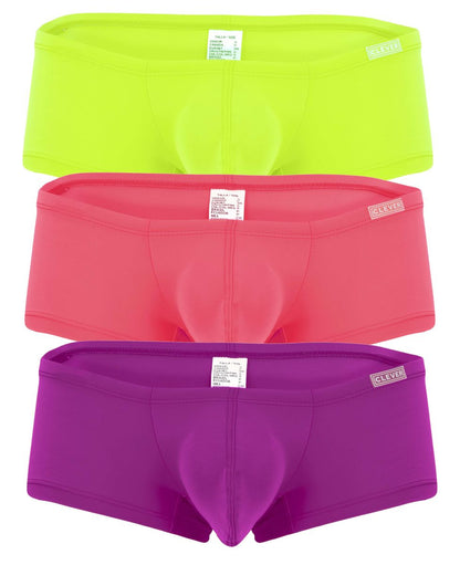 Clever Moda Men's Underwear 229958 3PK Australian Latin Trunks Color Multi-colored
