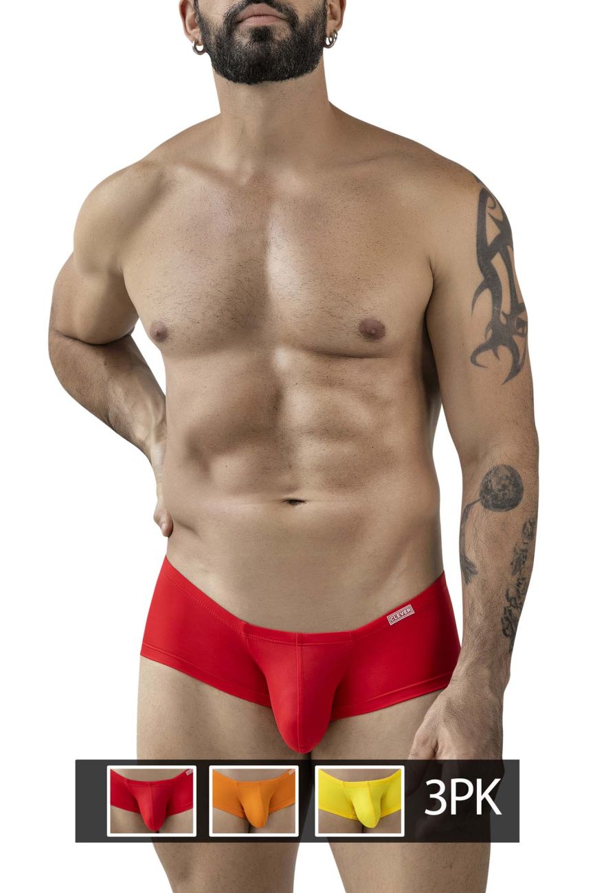 Clever 229959 3PK Australian Latin Trunks Color Multi-colored