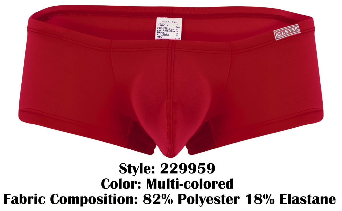 Clever Moda Men's Underwear 229959 3PK Australian Latin Trunks Color Multi-colored