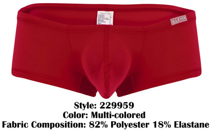 Clever Moda Men's Underwear 229959 3PK Australian Latin Trunks Color Multi-colored