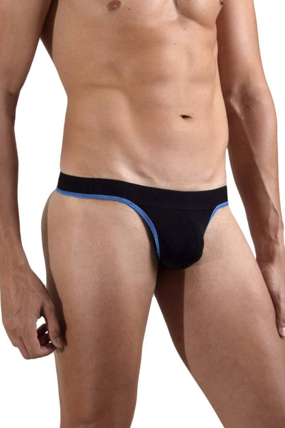 Doreanse Men's Underwear 1012-BLK Borderline Thongs Color Black
