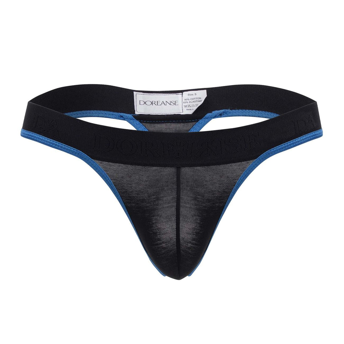 Doreanse Men's Underwear 1012-BLK Borderline Thongs Color Black