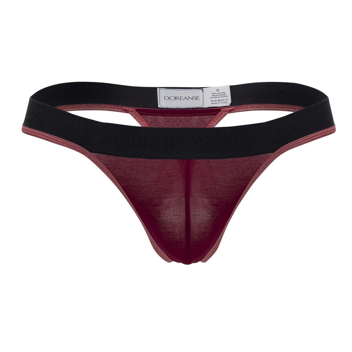 Doreanse Men's Underwear 1012-BRD Borderline Thongs Color Bordeaux