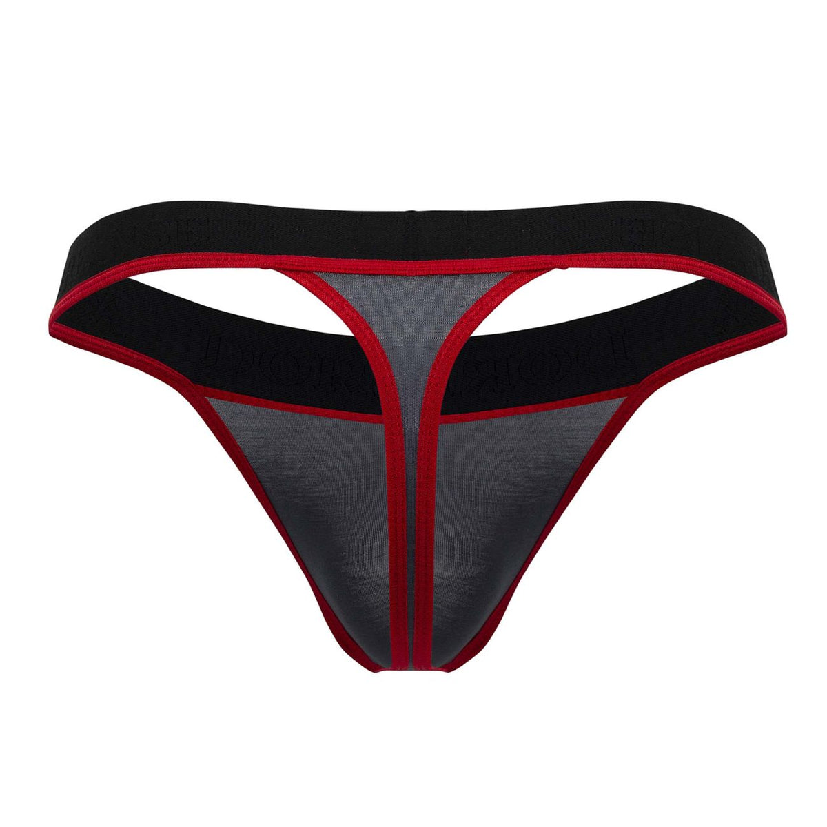 Doreanse Men's Underwear 1012-CHR Borderline Thongs Color Charcoal