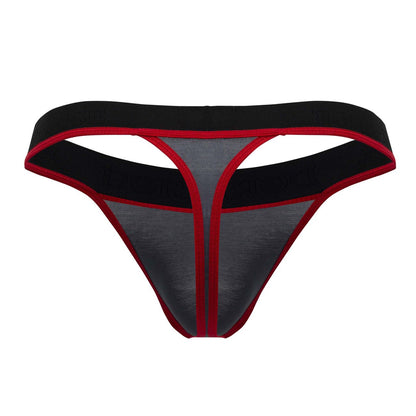 Doreanse Men's Underwear 1012-CHR Borderline Thongs Color Charcoal