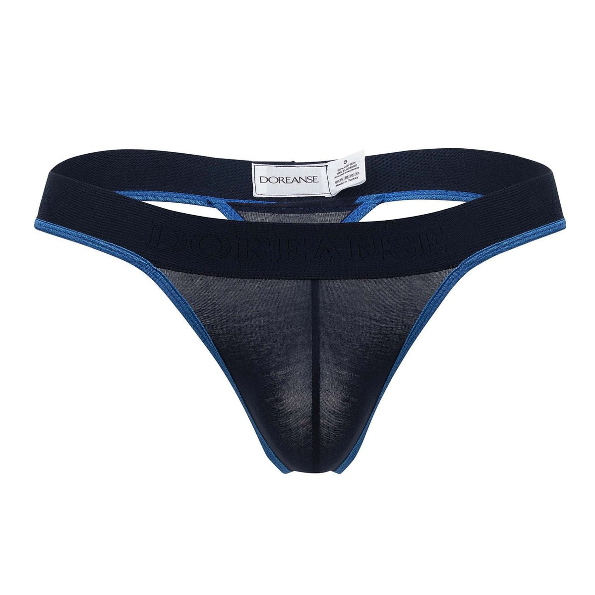 Doreanse Men's Underwear 1012-NVY Borderline Thongs Color Navy