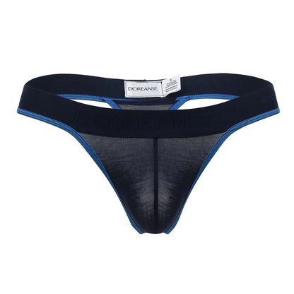 Doreanse Men's Underwear 1012-NVY Borderline Thongs Color Navy