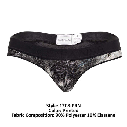 Doreanse Men's Underwear 1208-PRN Nebula Thongs Color Printed