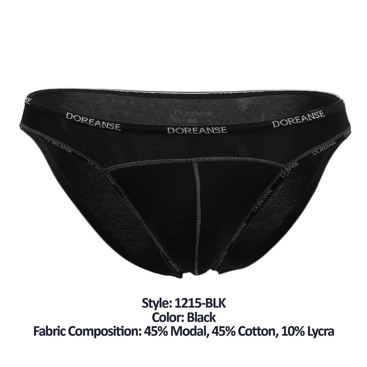 Doreanse Men's Underwear 1215-BLK Naked Bikini Color Black