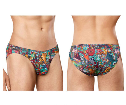 Doreanse Men's Underwear 1217-PRN Groovy Bikini Color Printed