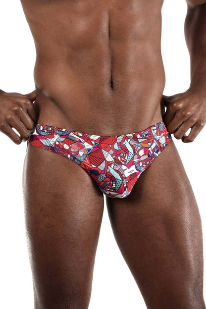 Doreanse Men's Underwear 1243-PRN Pop Art Bikini Color Printed