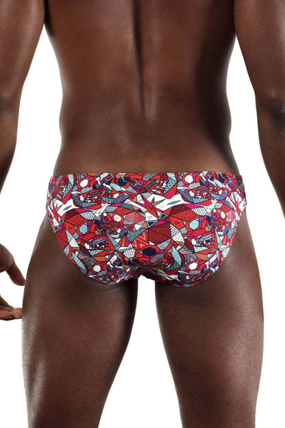 Doreanse Men's Underwear 1243-PRN Pop Art Bikini Color Printed