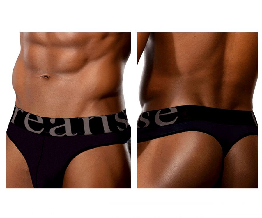 Doreanse Men's Underwear 1250-BLK Wide-band Thong Color Black