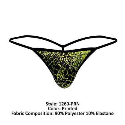 Doreanse Men's Underwear 1260-PRN Space Venom Thongs Color Printed
