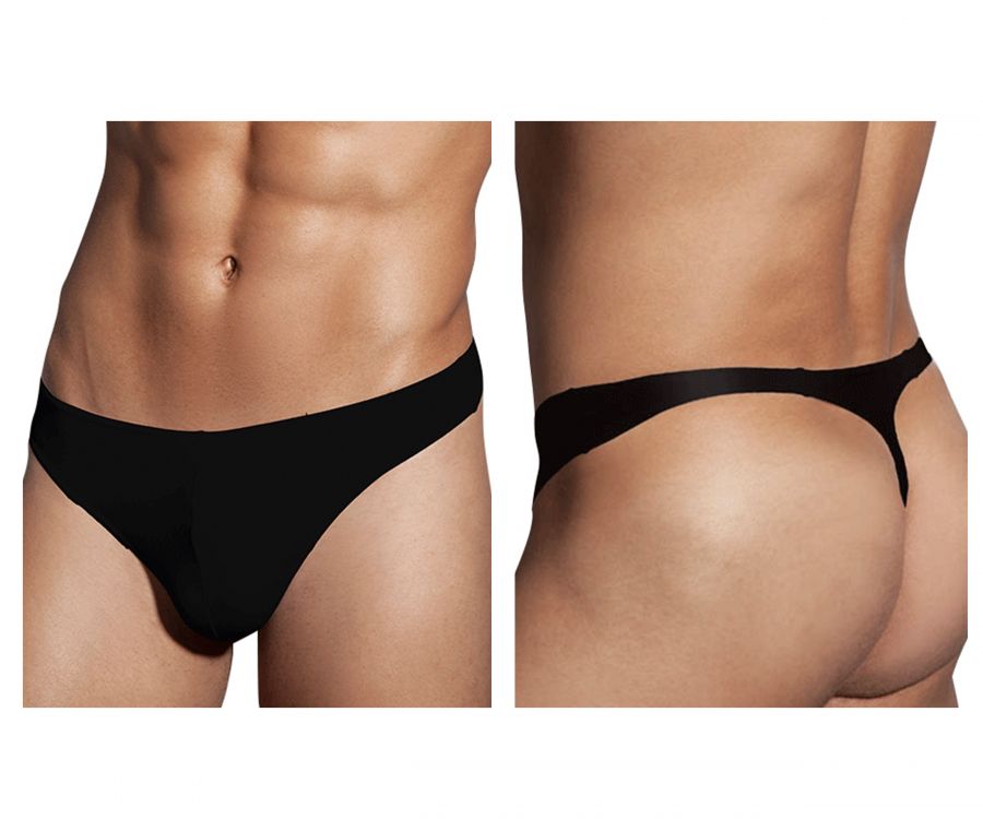 Doreanse Men's Underwear 1280-BLK Hang-loose Thong Color Black