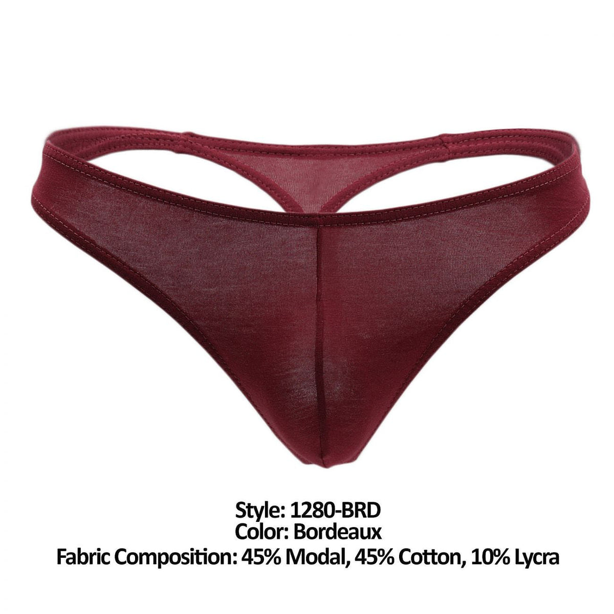 Doreanse Men's Underwear 1280-BRD Hang-loose Thong Color Bordeaux