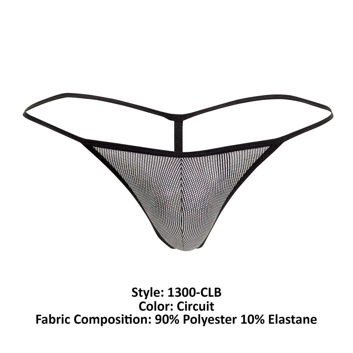 Doreanse Men's Underwear 1300-CLB Disco Thongs Color Circuit