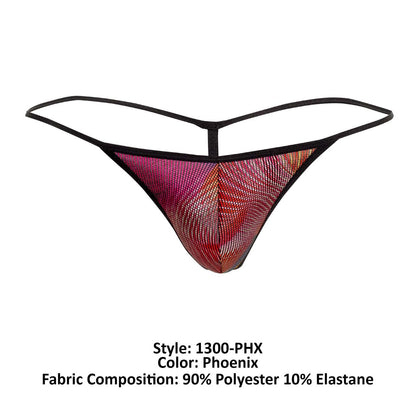 Doreanse Men's Underwear 1300-PHX Disco Thongs Color Phoenix