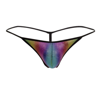 Doreanse Men's Underwear 1300-RBW Disco Thongs Color Rainbow