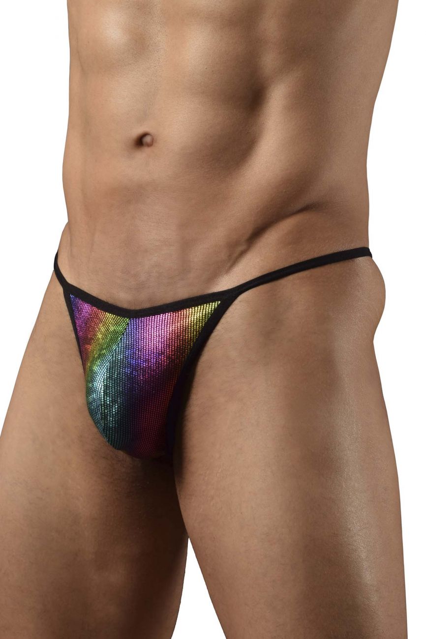 Doreanse Men's Underwear 1300-RBW Disco Thongs Color Rainbow