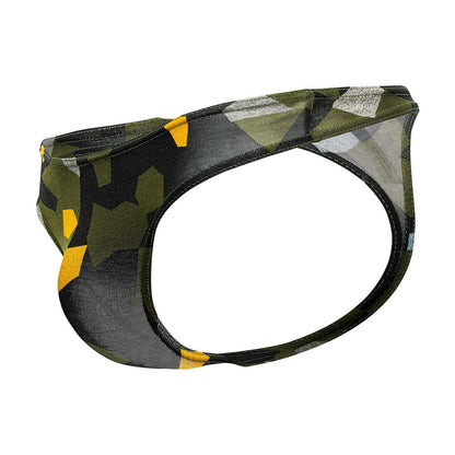 Doreanse Men's Underwear 1303-PRN Camosaic Thong Color Green