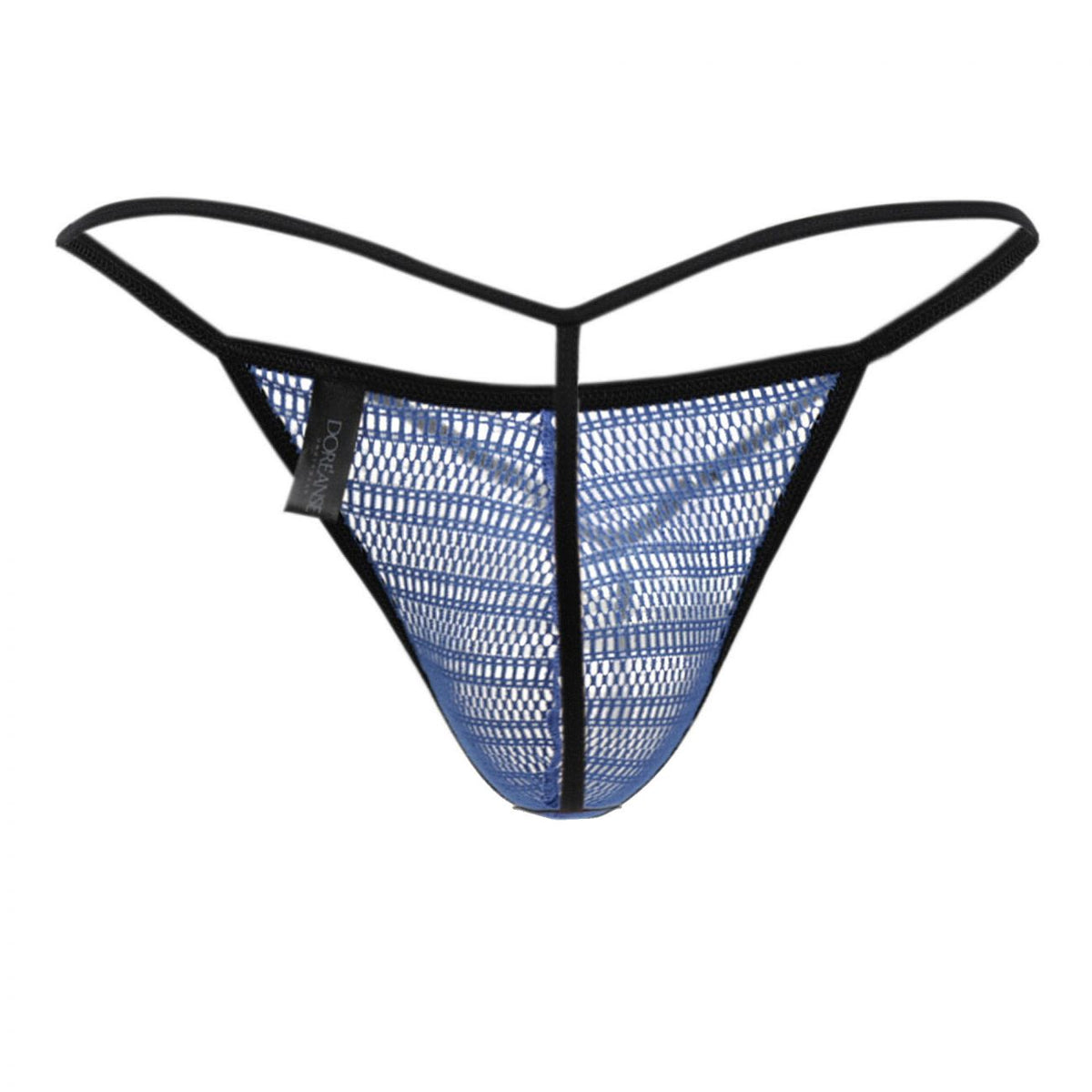 Doreanse Men's Underwear 1306-BLU Mesh G-String Thong Color Blue