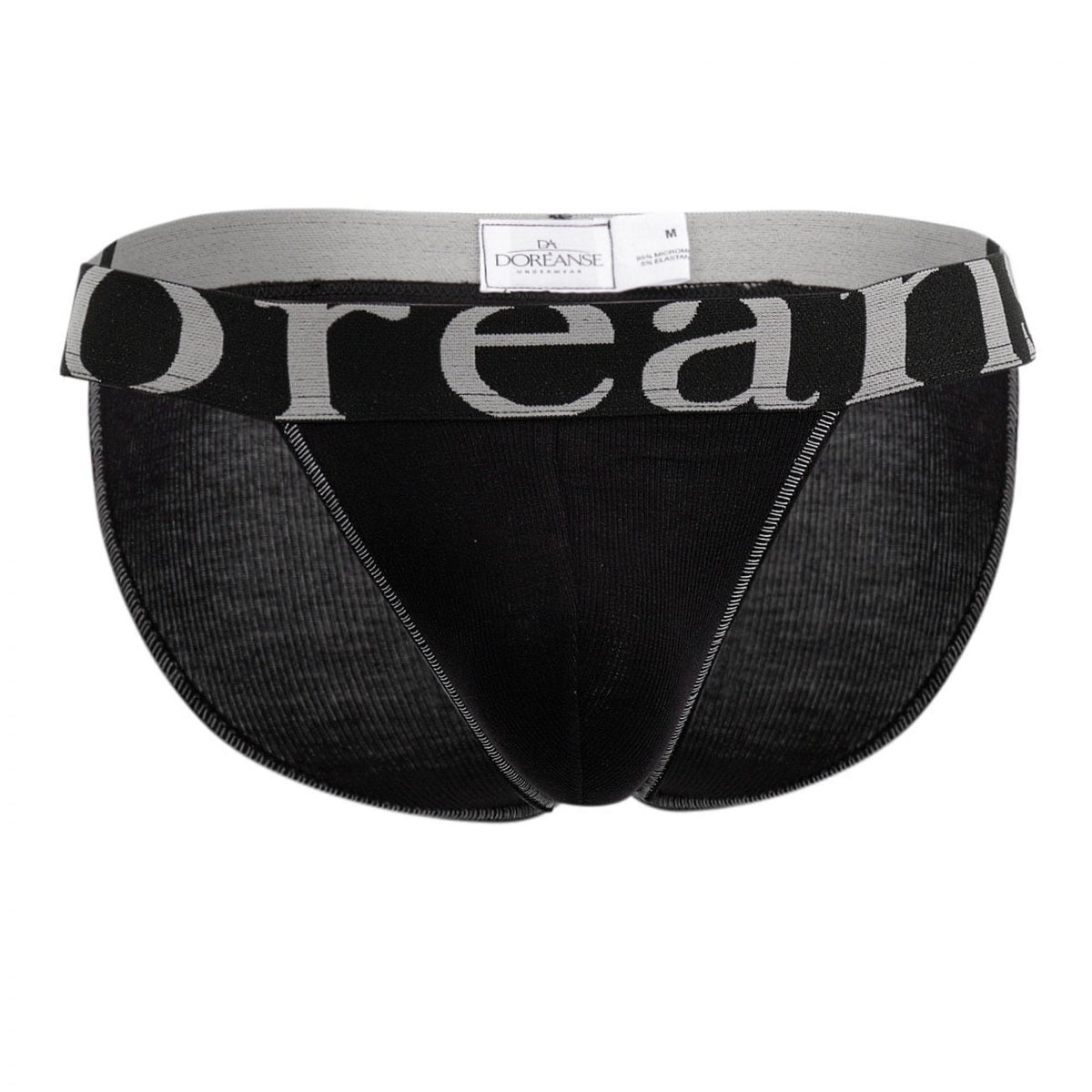Doreanse Men's Underwear 1313-BLK Ribbed Micromodal Bikini Color Black