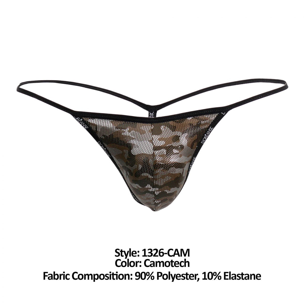 Doreanse Men's Underwear 1326-CAM Flashy G-String Color Camotech