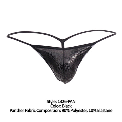 Doreanse Men's Underwear 1326-PAN Flashy G-String Color Black Panther