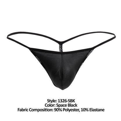 Doreanse Men's Underwear 1326-SBK Flashy G-String Color Space Black