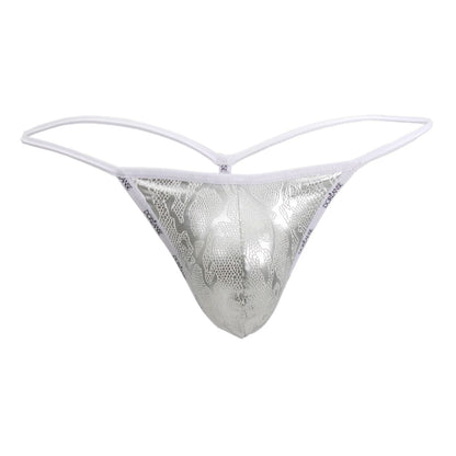 Doreanse Men's Underwear 1326-SLV Flashy G-String Color Silver Snake