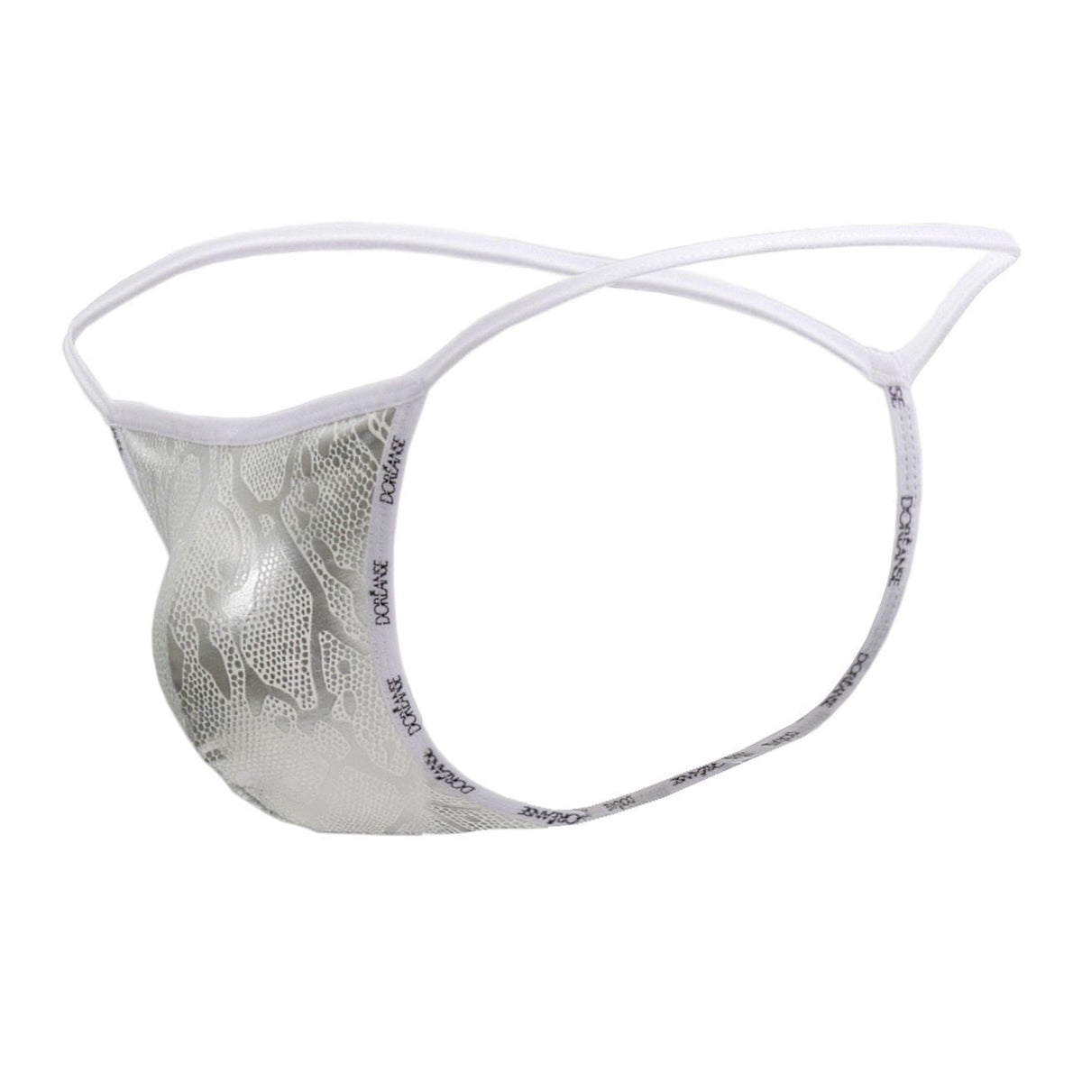 Doreanse Men's Underwear 1326-SLV Flashy G-String Color Silver Snake