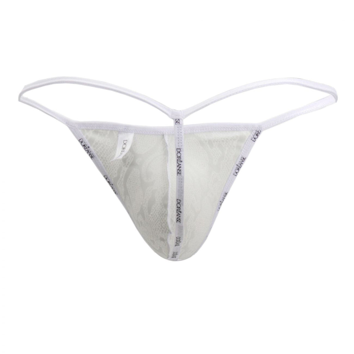 Doreanse Men's Underwear 1326-SLV Flashy G-String Color Silver Snake