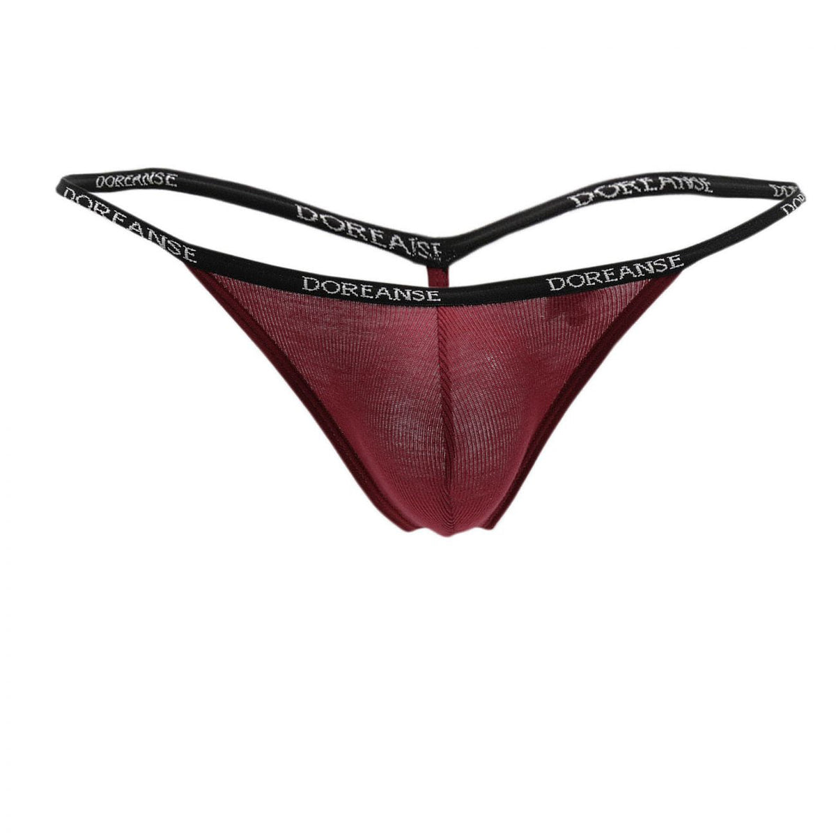 Doreanse Men's Underwear 1330-BRD Ribbed Modal T-thong Color Bordeaux