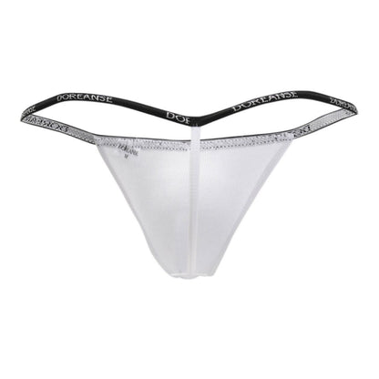 Doreanse Men's Underwear 1330-WHT Ribbed Modal T-thong Color White