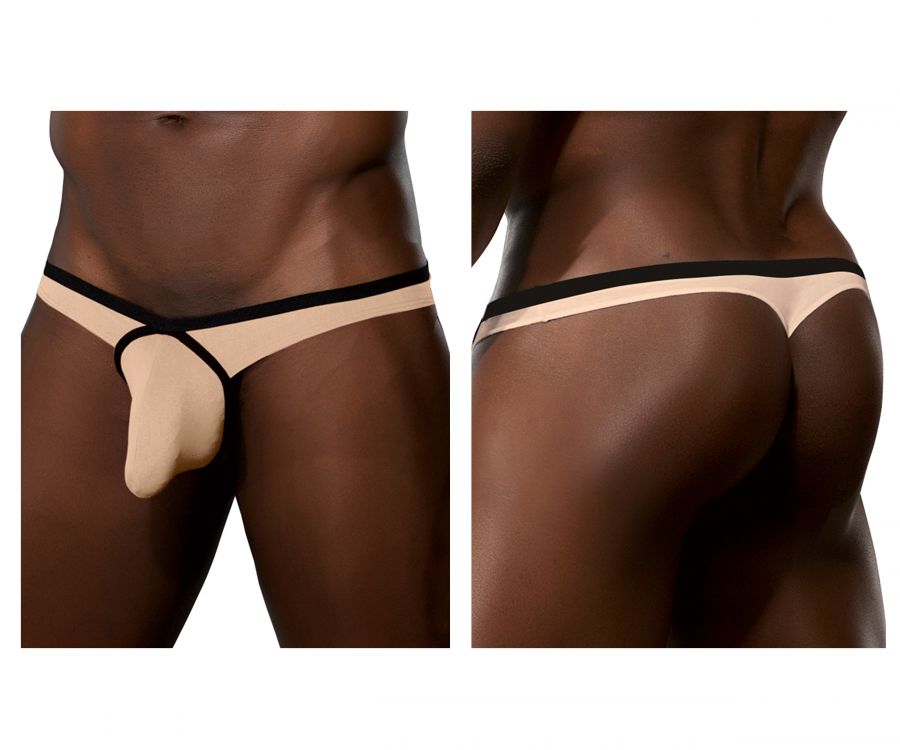 Doreanse Men's Underwear 1332-TAN Loop Thong Color Tan