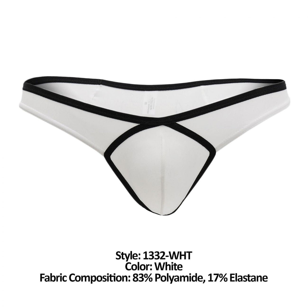 Doreanse Men's Underwear 1332-WHT Loop Thong Color White