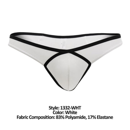 Doreanse Men's Underwear 1332-WHT Loop Thong Color White
