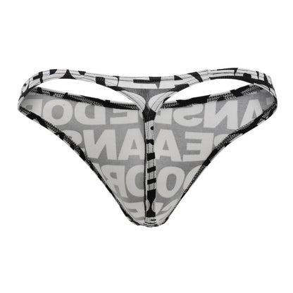 Doreanse Men's Underwear 1369-PRN Big Logo Thong Color Printed