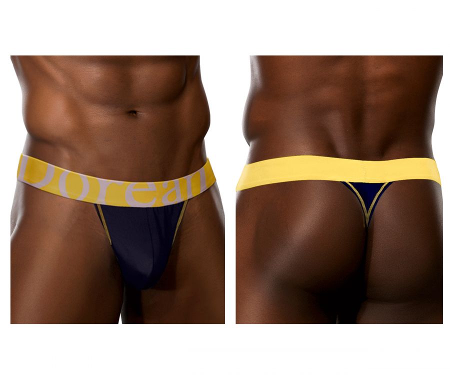 Doreanse Men's Underwear 1379-NVY Micromodal Thong Color Navy Blue