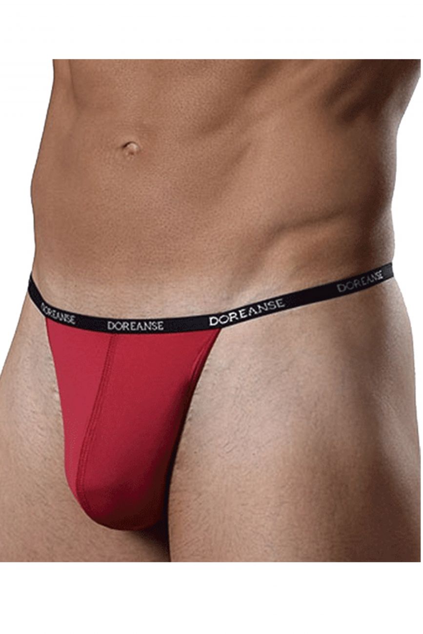 Doreanse Men's Underwear 1390-RED Aire Thong Color Red