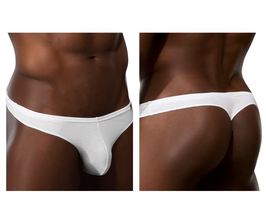Doreanse Men's Underwear 1392-WHT Euro Thong Color White