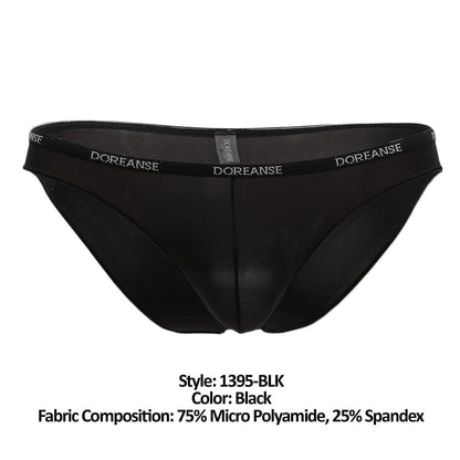 Doreanse Men's Underwear 1395-BLK Aire Bikini Color Black